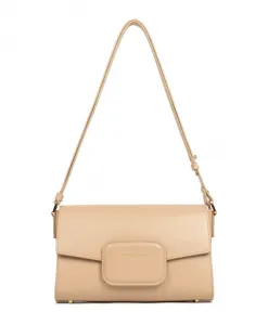 Сумка через плечо с магнитной застежкой, парижская сумка Lancaster, бежевый