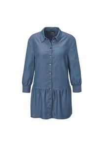 Короткий размер: туника свободного кроя блузка из приятного качества. Goldner, голубой