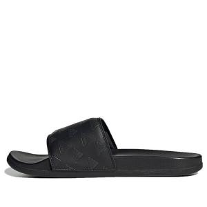 Тапочки adilette comfort slide 'repeat logo - black' Adidas, мультиколор