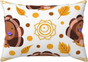 Pevtufa Чехлы на подушки с принтом индейки накладные с застежкой-конвертом Fall Turkey