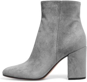 Женские ботильоны FSJ с округлым носком, массивным каблуком, ручной работы, элегантные повседневные сапожки для женщин, повседневная носка, размер 4-15 US, Grey