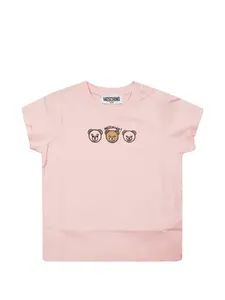 Футболка с графическим изображением игрушки Moschino Kids, розовый