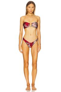 Комплект бикини с узловым декором Rhiannon Zimmermann, red multi paisley