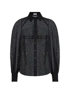 Рубашка с декором Monili Brunello Cucinelli, черный