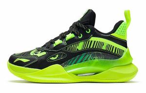 Баскетбольные кроссовки Pioneer Spirit TEAM2.5 для детей GS Mid-top, черные/флуоресцентно-зеленые, нежно-зеленые Lining Young