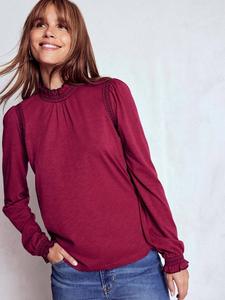 Футболка Tia с длинными рукавами и высоким воротником Boden