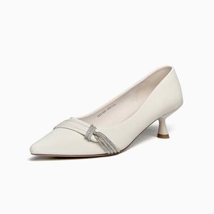 GEMEIQ Стройные каблуки на высоком каблуке для женщин экрю, цвет Ecru