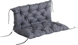 Подушка для скамейки из полиэстера, 100 x 98 x 8 см, темно-серая Outsunny