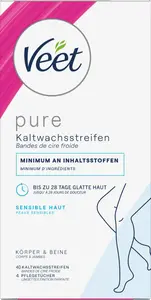 Холодные восковые полоски для тела и усилителя Ноги чувствительные 40 шт. Veet