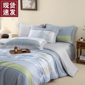 Luolai Home Комплект постельного белья из 4 предметов (простыня 200 см, пододеяльник), цвет Fashion Agreement (Gray)