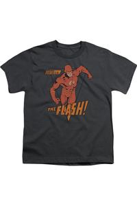 Футболка DC Comics Flash с принтом вихря для детей Gildan, Charcoal