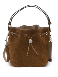 Сумка-ведро T Monogram Tory Burch, коричневый