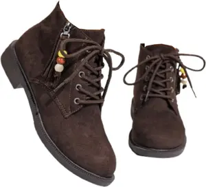 Женские ботинки​​ Осенние ботинки​ на шнуровке, с устойчивым каблуком для женщин Generic, Coffee-H