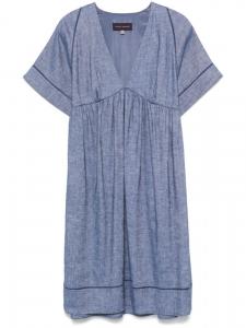 Talbot Runhof расклешенное платье мини, синий