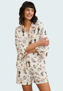 Пижамный комплект CACTUS PRINT SET - Pyjamas Chelsea Peers, кремовый