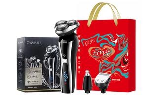 Электробритва Riwa, ra-5505 черный + nose hair cutter head + sideburns cutter head + gift box + good things happen gift bag