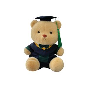 Плюшевая игрушка медведь для выпускного, 30 см высота MENGMENGBUNNY, зеленый