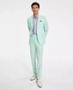 Мужские облегающие костюмы с эффектом растяжки Nick Graham, зеленый
