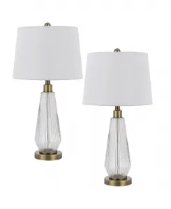 Комплект настольных ламп Belville высотой 67 см Cal Lighting, Antique Brass, Glass