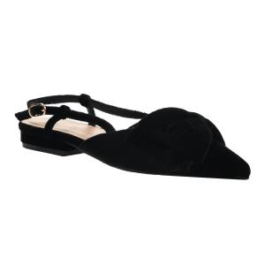 Женские сандалии Harmony Bow Slingback Flat Sandal в черном цвете CHINESE LAUNDRY