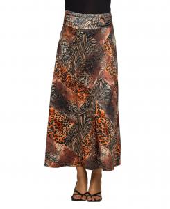 Женская макси-юбка для беременных 24seven Comfort Apparel, Brown Multi