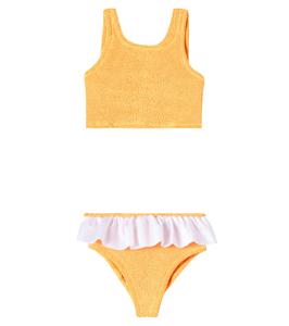 Оливковый бикини с рюшами Hunza G Kids, Mango Sorbet