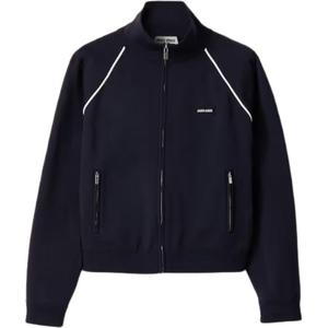 MIU MIU Длинный худи на молнии, Blue