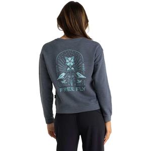 Женская флисовая толстовка Mellow Meadow с круглым вырезом Free Fly, Heather Storm Cloud