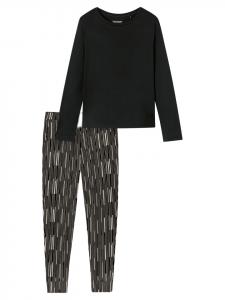 Schiesser Современная пижама для сна, черная