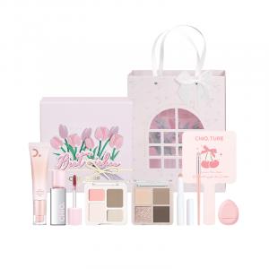 Набор для макияжа tulip story box контуринг легко растушевывается глянцевая помада натуральный CHIOTURE