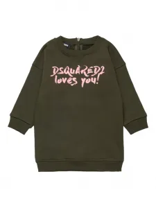 Платье с логотипом DSQUARED2 KIDS, зеленый