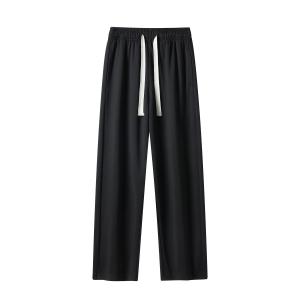 Вязаные спортивные штаны Unisex I.E, черные (с резинкой на манжете)