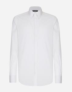 Рубашка прилегающего кроя Martini из эластичного хлопка DOLCE & GABBANA, мультиколор