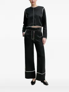 Блузка с окантовкой и застежкой-молнией Day Birger Et Mikkelsen, черный