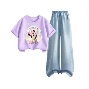 Детская повседневная спортивная одежда Disney, светло-голубой
