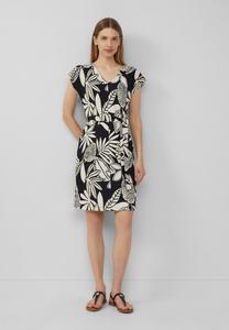 Платье из джерси STRUKTURIERTES MIT ALL-OVER s.Oliver, черный