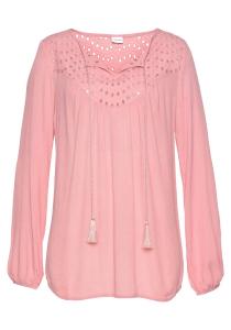 Блуза LASCANA Crepe, цвет mauve