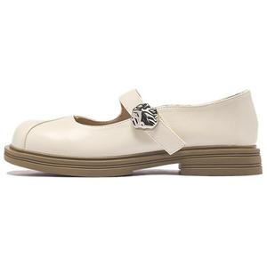 Туфли Мэри Джейн на массивном каблуке для женщин AGSDON, Beige