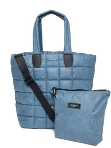 Стеганая джинсовая сумка-тоут VeeCollective, синий