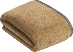 Банное полотенце bugatti "Prato", (1 шт.), однотонное, с крапчатым краем по краю 67х140 см (1 шт.), цвет camel