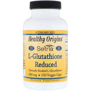 Healthy Origins Setria со сниженным L-глутатионом 500 мг 150 вегетарианских капсул