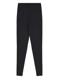 Леггинсы из ребристого трикотажа на резинке Yves Salomon, черный