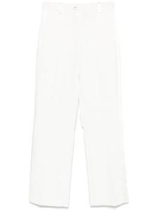 Elisabetta Franchi креповые брюки с атласными полосками, белый