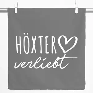 Декоративная наволочка Huuraa Höxter in love gift 40x40 см, серо-стальной хлопок, украшение Höxter Hellweg Druckerei