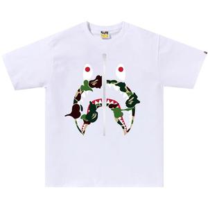 Футболка BAPE ABC Camo Rebuild Shark 'White/Green', белый