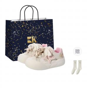 Низкие женские кроссовки Boldi Kuki, Pink Cat Bowknot (Shopping Bag-Shopping Bag Included)