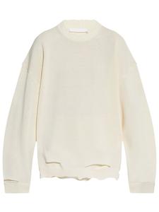 Helmut Lang потертый свитер, белый