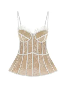 Бюстье из кружева Giuseppe Di Morabito, бежевый