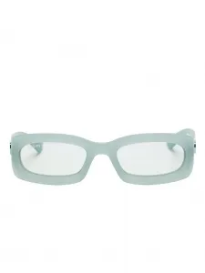 Солнцезащитные очки в прямоугольной оправе Gucci Eyewear, зеленый