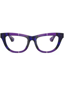 Очки в клетчатой оправе 'кошачий глаз' Burberry Eyewear, фиолетовый